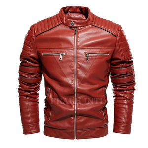 Vente chaude Combinaison de course moto en cuir d'hiver personnalisée avec col montant et design à capuche Veste en cuir Service OEM - Product Image 1