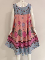 Ropa de dormir de estilo veraniego para mujer, Vestido de estilo paraguas sin mangas de rayón no tejido con cintura elástica suave para uso diario