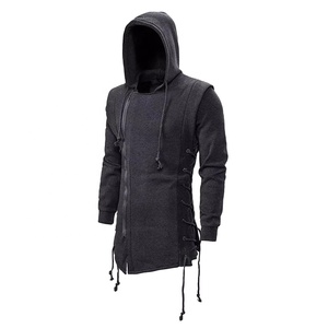 เสื้อฮู้ดผ้าฝ้าย100% สำหรับผู้ชาย,มีฮู้ดสไตล์ซิปโลโก้ปักลายได้ตามต้องการ - Product Image 5