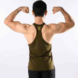 OEM camisetas sin mangas Fitness entrenamiento camiseta Spandex diseño personalizado hombres gimnasio entrenamiento camiseta sin mangas hombres gimnasio camiseta Stringer Muscle Fit - Product Image 3