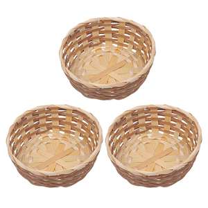 Panier de rangement en bambou tissé écologique panier-cadeau tissé en rotin de cuisine à domicile avec poignée plateaux d'organisation de la maison - Product Image 6