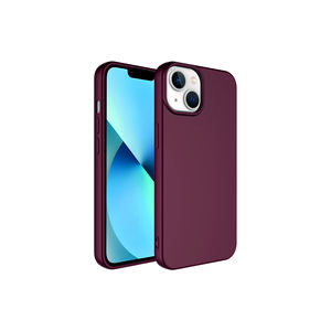 Coque de téléphone en silicone liquide doux au toucher, couleur violet foncé, ATA Mara Premium, pour iPhone 14 Plus et 7 Plus 8 Plus SE - Product Image 1