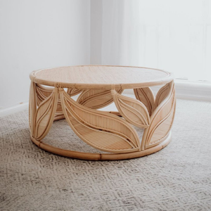 โต๊ะหวายทรงกลมเป็นมิตรกับสิ่งแวดล้อมโต๊ะกาแฟหรือน้ำชาใช้งานได้จริงทันสมัยสำหรับพื้นที่นั่งเล่นในร่มและกลางแจ้ง - Product Image 2