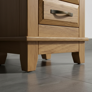 Table basse moderne à 3 tiroirs, couleur naturelle, bois d'hévéa, MDF, meubles de salon - Product Image 6