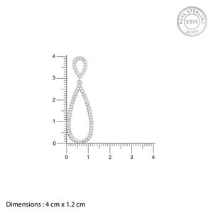 Anushka Sharma elegante plata gota pendientes moda elegante - Product Image 5