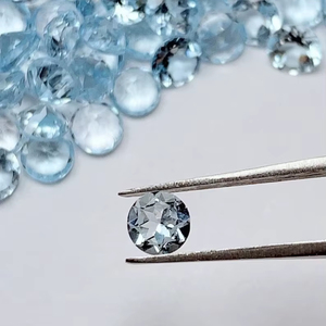 Topacio Azul Natural de Grado AAA de 5 mm, Gemas Sueltas con Corte Brillante Facetado para Joyería, Azul Cielo, Certificado por Terceros, Mehrajudin - Product Image 3