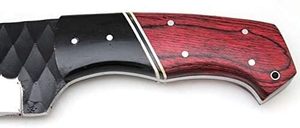 Couteau à désosser les fruits fait main sur mesure en acier au carbone avec manche en palissandre et gaine en cuir fin Design moderne écologique - Product Image 4