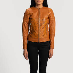 Veste en cuir pour femmes Outclass de qualité supérieure conçue de manière élégante Nouveau haut réversible Porter une veste en cuir pour femmes - Product Image 1