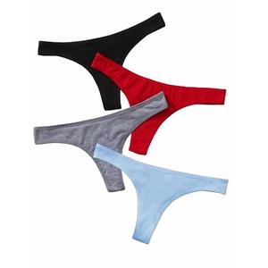 กางเกงในจีสตริงสีดำเอวต่ำงานตามสั่ง100% ผ้าฝ้ายสีดำเอวต่ำ - Product Image 1