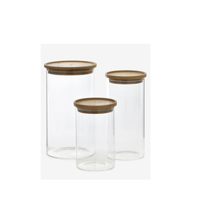 เหยือกแก้วใสขนาด50กรัม100กรัมฝาไม้ลายฝ้าสำหรับใส่ครีมขายส่งสินค้าล่าสุด - Product Image 2