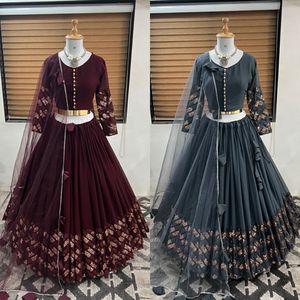 Readymade Indian Designer Lehenga Choli Avec Dupatta, Georgette Avec Broderie Travail De Mariage, Party Wear Bollywood Outfit - Product Image 5