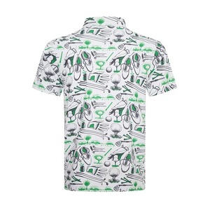 Polos couleur unie OEM T-shirts polo à manches courtes en polyester respirant et spandex Vente en gros Chemise de golf imprimée par sublimation pour homme - Product Image 2