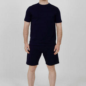 Conjunto de Pantalones Cortos y Camiseta Casuales de Verano para Hombre con Logotipo Personalizado, 2 Piezas, 100% Algodón, Ropa de Marca de Maternidad - Product Image 1