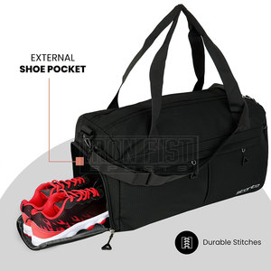 Nom personnalisé sac de sport en toile personnalisé compartiment à chaussures séparé solution de poche sèche et humide pour vêtements chauds fermeture éclair polyester - Product Image 6