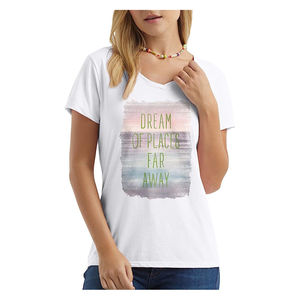 เสื้อยืดโอเวอร์ไซส์พิมพ์ลายพัฟออกแบบได้ตามต้องการของผู้หญิงเสื้อโอเวอร์ไซส์เปิดไหล่ตกเสื้อระบายอากาศผลิตในปากีสถาน - Product Image 4