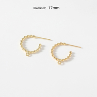 Vente en gros de boucles d'oreilles en laiton hypoallergénique plaqué or rempli de bijoux Aretes Big Hoop Twisted Stud Chunky boucle d'oreille pour les femmes