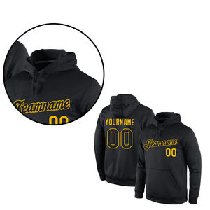 2025เสื้อกีฬาสีดำเทาดำมีฮู้ดเสื้อสวมหัวเย็บแบบกำหนดเอง - Product Image 5