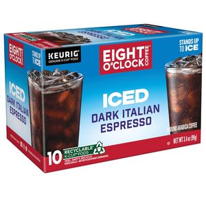 Café Eight O'Clock ICED Dark Italian, Cápsulas K-Cup Individuales Keurig, Café Helado Tostado Oscuro, 60 Unidades (6 Paquetes de 10) - Product Image 6