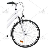 Vélo de ville Spire Cycle PC-404B Classic White 28 pouces, 6 vitesses, cadre en acier, jantes en alliage d'aluminium, réflecteurs avant/arrière, frein V