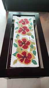 Pretentious Embroidered Table Runner 13x36" Home Bar Decoration Placemats for Dining Table Leaf Embroidered Runner Europe Styl3 - Product Image 2