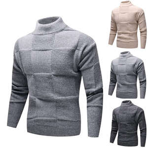 Men's <b>Turtleneck</b> <b>Sweater</b> Classic Soft Knitwear Pullover Warm Stylish Fashionable Comfortable Cozy Winter 100% Cotton - Product Image 1