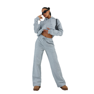 Nouveaux ensembles de survêtement à capuche en coton de qualité lourde pantalons de survêtement pour hommes imprimés bouffants personnalisés pantalons de survêtement d'hiver survêtement - Product Image 1