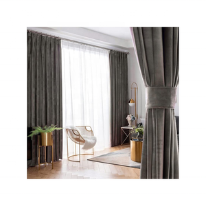 Cortinas de algodón de doble tono de lujo para dormitorio, comedor, aislamiento térmico reductor de ruido, cortinas recién llegadas certificadas GOTS - Product Image 6