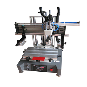 Impresora de tarjetas serigráfica semiautomática de sobremesa con motor y PLC para mesa de ranura en T con cubeta de vidrio y bolsillo de PVC - Product Image 1