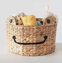 Cesta de algas marinas de mimbre de animales tejida, almacenamiento y organización elegantes, cesta tejida pequeña, cesta de almacenamiento de juguetes para guardería - Product Image 4