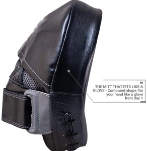 Boxing <b>Pads</b> <b>Focus</b> Mitts Convex Skin Leather Curved Hook and Jab Target Hand <b>Pads</b> Great for Mma,Martial Arts,Muay Thai - Product Image 3