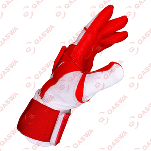 Guantes de bateo de puño largo con combinación de colores rojo y blanco para béisbol, precio de fábrica, guantes de bateo de béisbol y softbol de alta calidad - Product Image 3