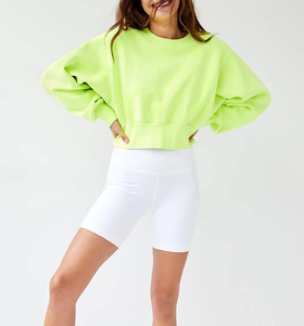 Sudadera de Cuello Redondo de Alta Calidad 100% Algodón para Mujer, Otoño, Estampada, Tejida, con Logotipo Personalizado en la Parte Delantera, Invierno - Product Image 2