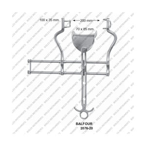 Rétracteur abdominal Balfour avec deux lames Rétracteur à retenue automatique manuel en acier inoxydable disponible dans toutes sortes et qualités - Product Image 1