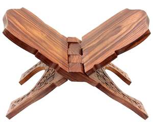 Hermoso soporte para libros religiosos pulidos, tallas florales, diseño personalizable ecológico, eleva la atmósfera espiritual para el hogar - Product Image 2