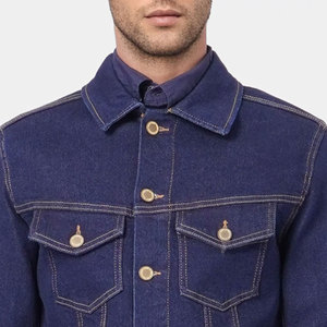 Nouveauté 2025 Vestes en jean bleues pour hommes Design personnalisé disponible Vente en gros Mode streetwear Service OEM - Product Image 5