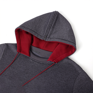 เสื้อฮู้ดดี้ฟลีซพรีเมียมสำหรับทุกเพศ สีเทาชาร์โคล ยี่ห้อ Winter A&M  ปักลายเชนิลล์ กระเป๋าจิงโจ้ ผลิตจากผ้าฝ้ายออร์แกนิค 100% - Product Image 5