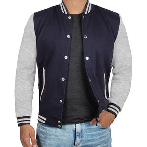 Abrigo Letterman con mangas de lana y cuero Abrigo Letterman de lana y cuero Premium para hombres y mujeres - Product Image 3