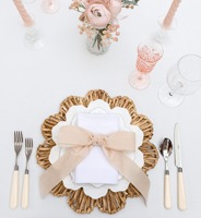 Set de table rond en rotin naturel festonné, écologique, rustique chic, décoratif neutre, pour bureau, café, salle à manger, fête, à prix abordable