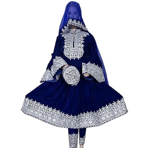 ชุดเดรสมุสลิมสไตล์ใหม่ของผู้หญิง Afghani kuchi สำหรับงานแต่งงานและงานเลี้ยง - Product Image 1