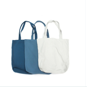 Bolso grande de algodón orgánico impreso personalizado reutilizable ecológico, material de lona reciclable con diseño liso para ir de compras - Product Image 2