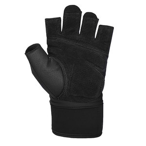 Unisex Fitness Gloves Training Grip <b>Wrist</b> Wrap with Crochet Leather Fingerless Design <b>for</b> <b>Weight</b> Lifting Driving & Cycling - Product Image 1