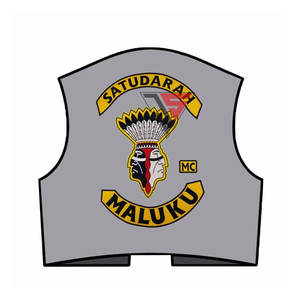 Vente en gros de patchs personnalisés SATUDARAH EASTSIDE MALUKU MC avec broderie lot de 4 pièces design de fleurs écologique club de motards en fer - Product Image 5