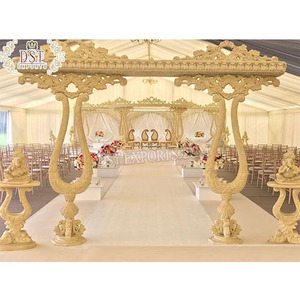 Precioso Gujarati Mandap de madera Puerta de bienvenida para bodas Última Puerta de bienvenida para boda EntranceUSA - Product Image 1