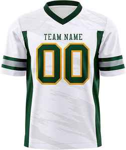 Camiseta de fútbol americano para hombre de alta calidad bordada al por mayor uniforme de todo el equipo barato transpirable de manga corta talla grande - Product Image 3