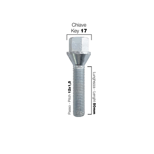 10 bulloni ch.17 12x1,5 l.50mm - Product Image 2
