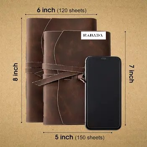 Journal en cuir cahier-5x7 pouces en cuir véritable relié Journal fait à la main Vintage Journal pour homme et femme-marron - Product Image 3