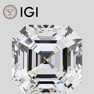 Diamant de laboratoire Asscher 3 carats F VS2 certifié IGI, taille Asscher, en vrac - Product Image 1
