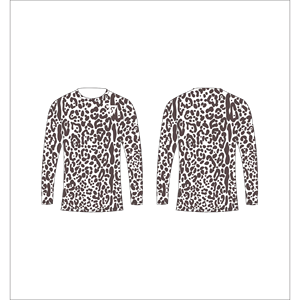 T-shirt homme à manches longues, imprimé animalier marron et blanc, sublimation personnalisée, chasse, Trackstar OEM Private Label TSI-G05-P0801 - Product Image 1