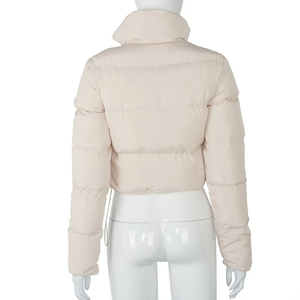 Wholesale Custom Logo Women's Stand Collar Puffer <b>Jacket</b> for Autumn/<b>Winter</b> New Arrival High Street Style Low MOQ - Product Image 6