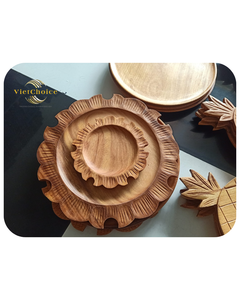 Plateau en bois en vrac personnalisable en bois naturel durable et écologique de haute qualité directement du Vietnam pour les plats et les assiettes - Product Image 1